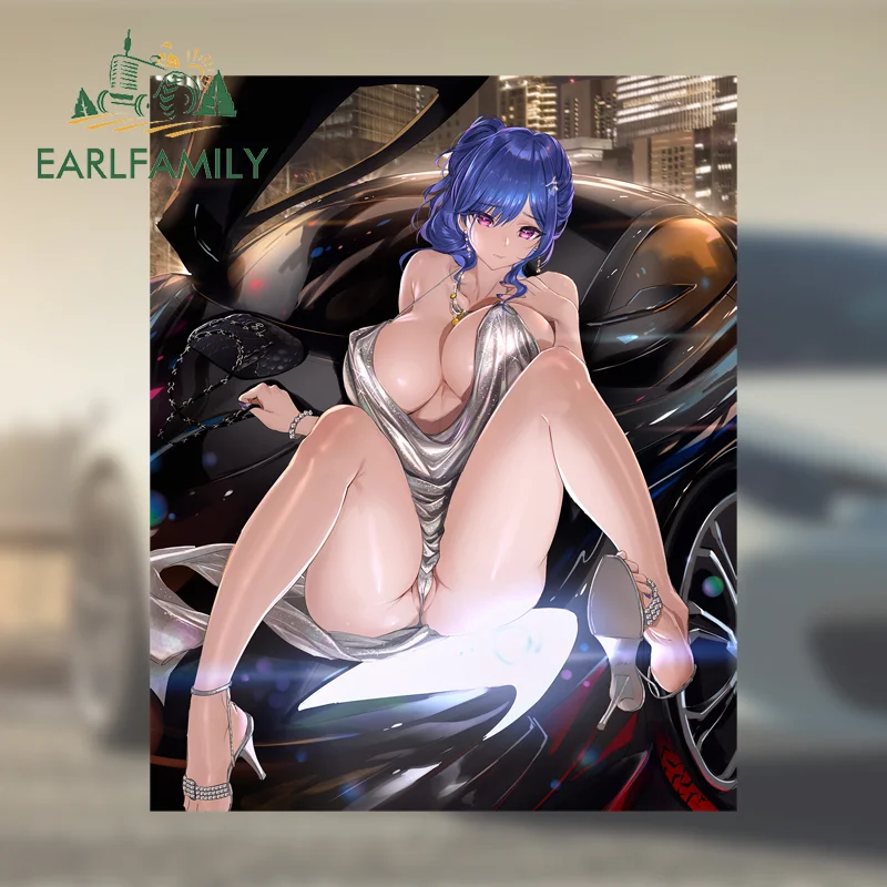 

EARLFAMILY succubus Harem Anime Sexy Motorcycle Decal VAN Windshield Cartoon Car Stickers trunk Laptop Motorcycle Decoration