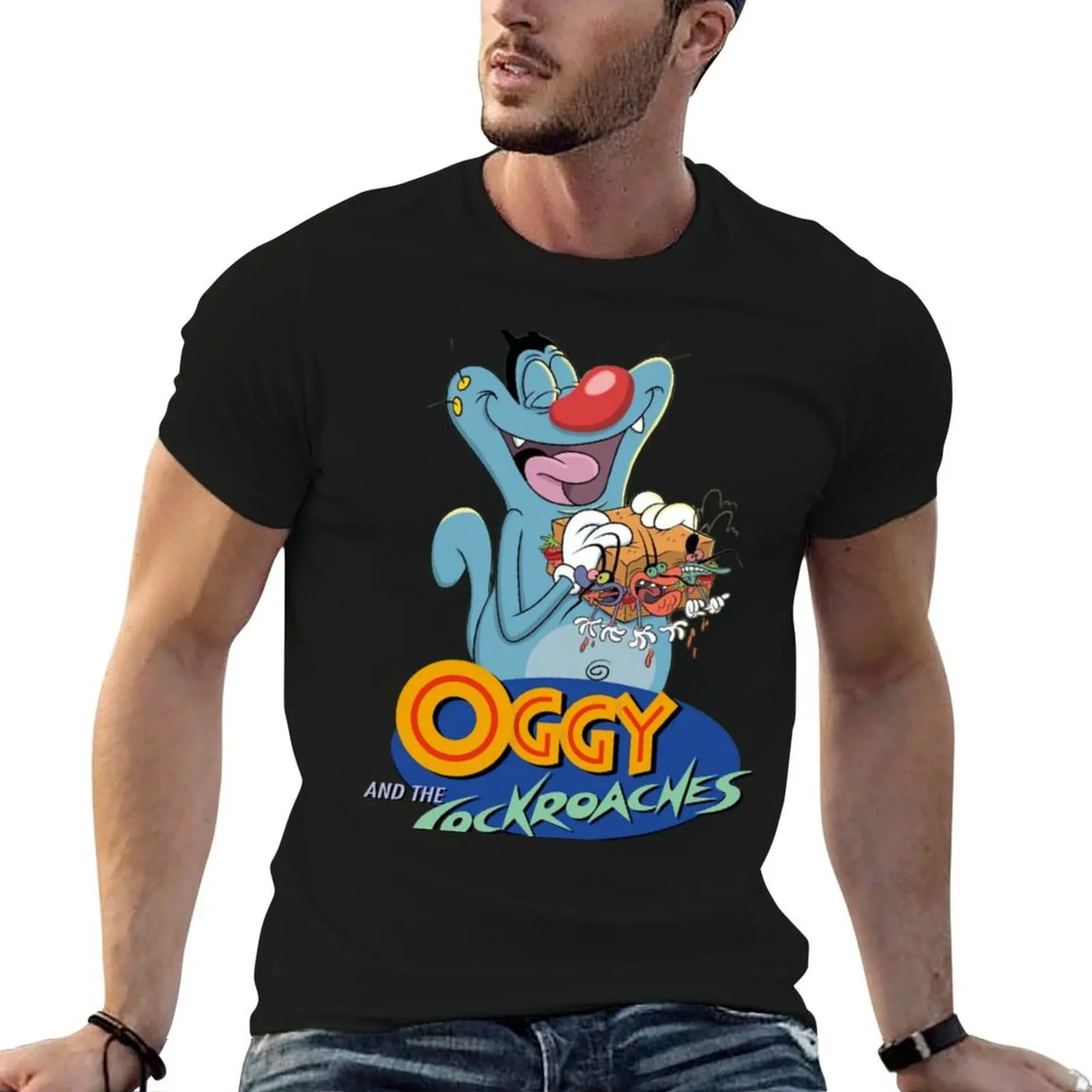 

Oggy And The Cockroaches (57) T-Shirt cotton t shirt pack mens graphic t shirts t shirts for man cotton T-shirt