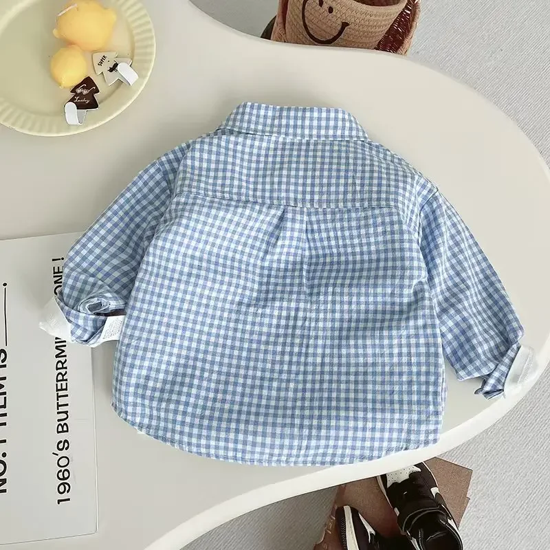 قميص الطفل ملابس الطفل قمصان الربيع طفل رضيع الصبي طويلة الأكمام تيز القمم 1 2 3 4 سنوات الاطفال القطن رقيقة قميص #2