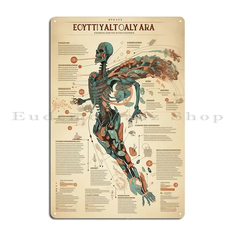 Cryptic Anatomy Metal Sign Wall Decor Customized Party Plates Decoration Bar Tin Sign Poster