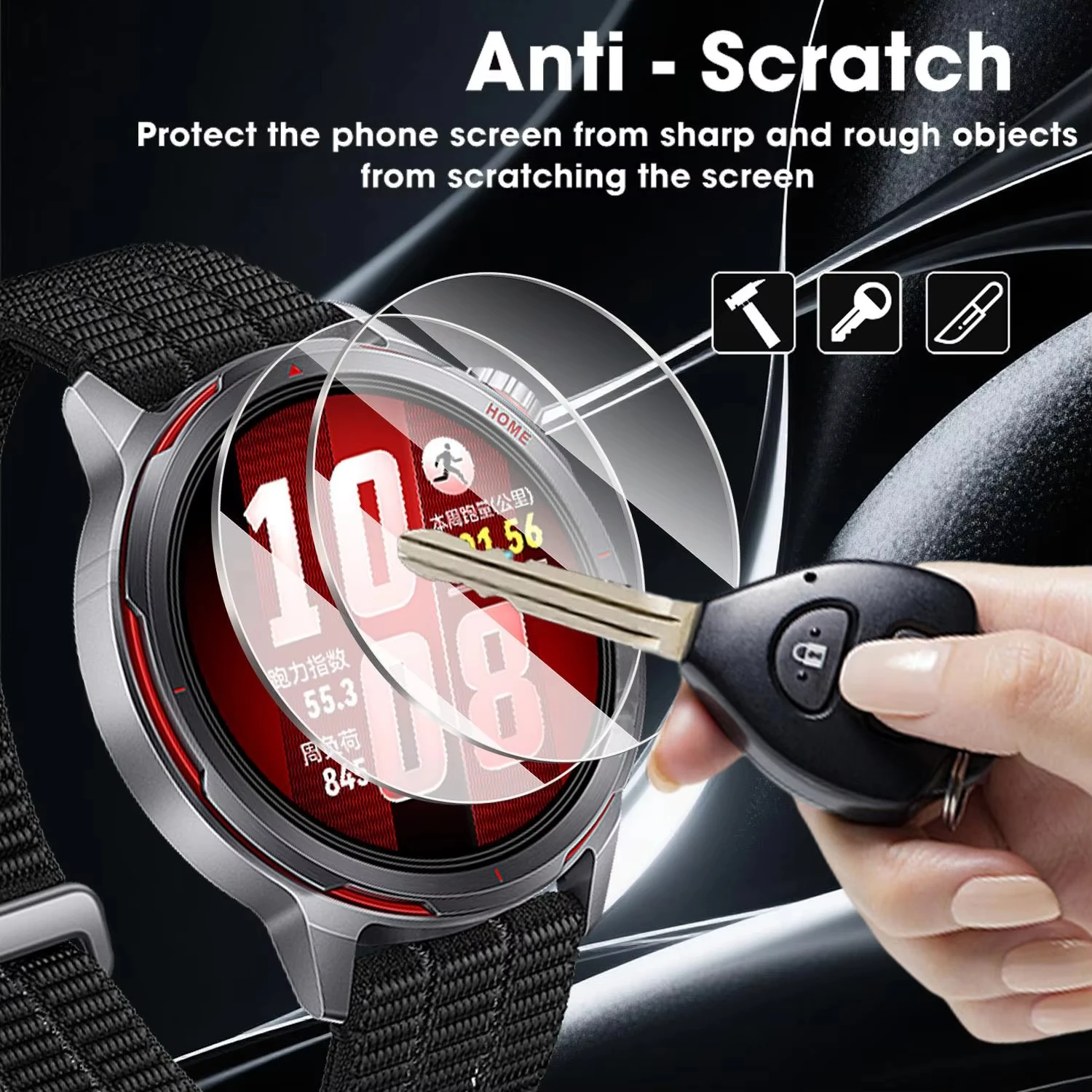 Tempered Glass Film For Huawei Watch GT Runner 2 Screen Protector HD Anti-scratch Protective Film For Huawei GT Runner 2 - view 5