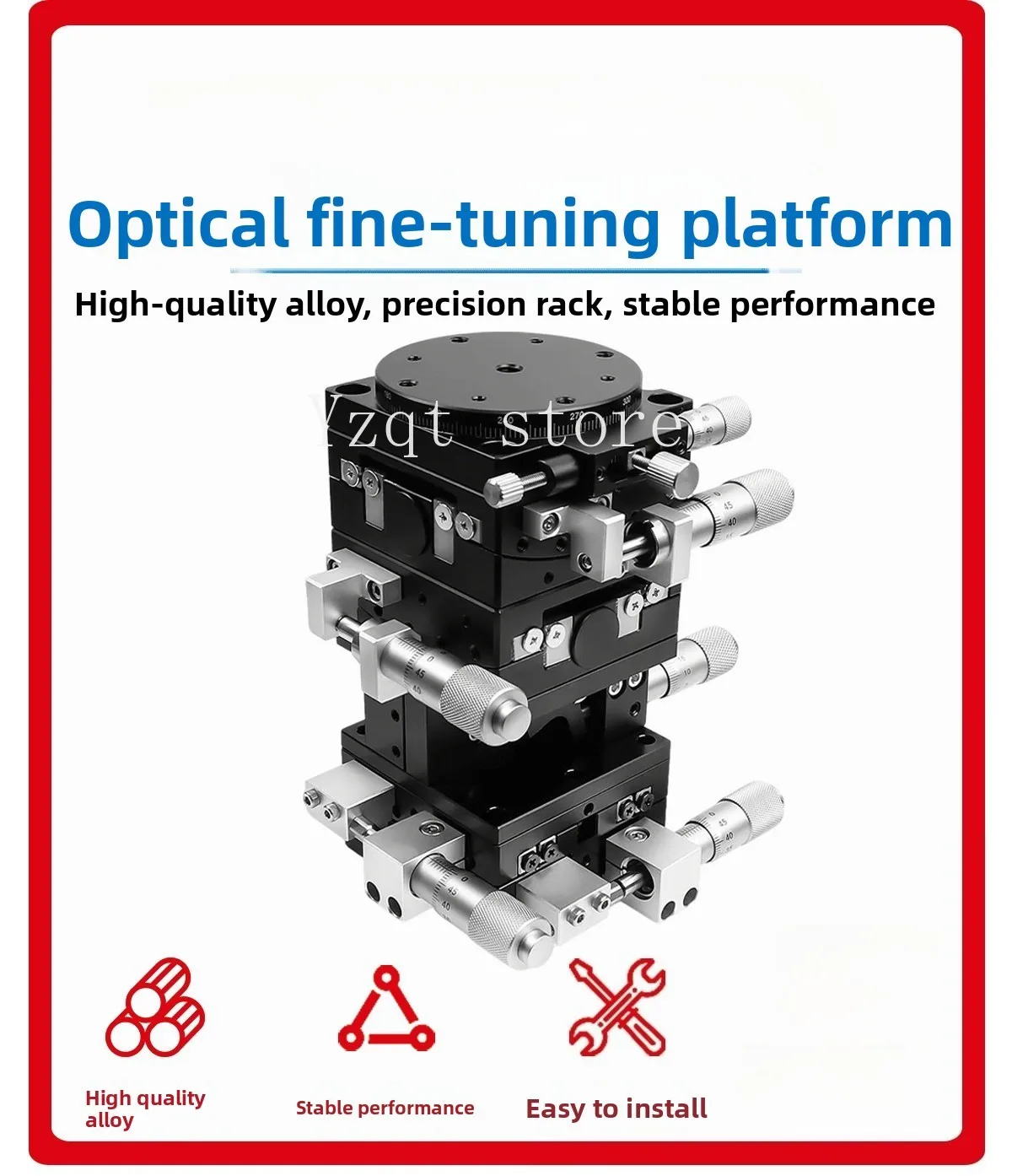 XYZABR six-axis combined high-precision manual displacement sliding table 60 * 60 table six-dimensional optical adjustment
