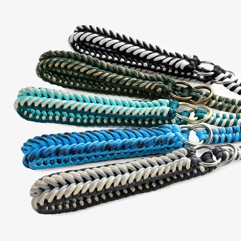 

Luminous Reflective Heavy Duty Deluxe Handmade Nylon Dog Collar Leather Set for Medium to Large Dog Accessories