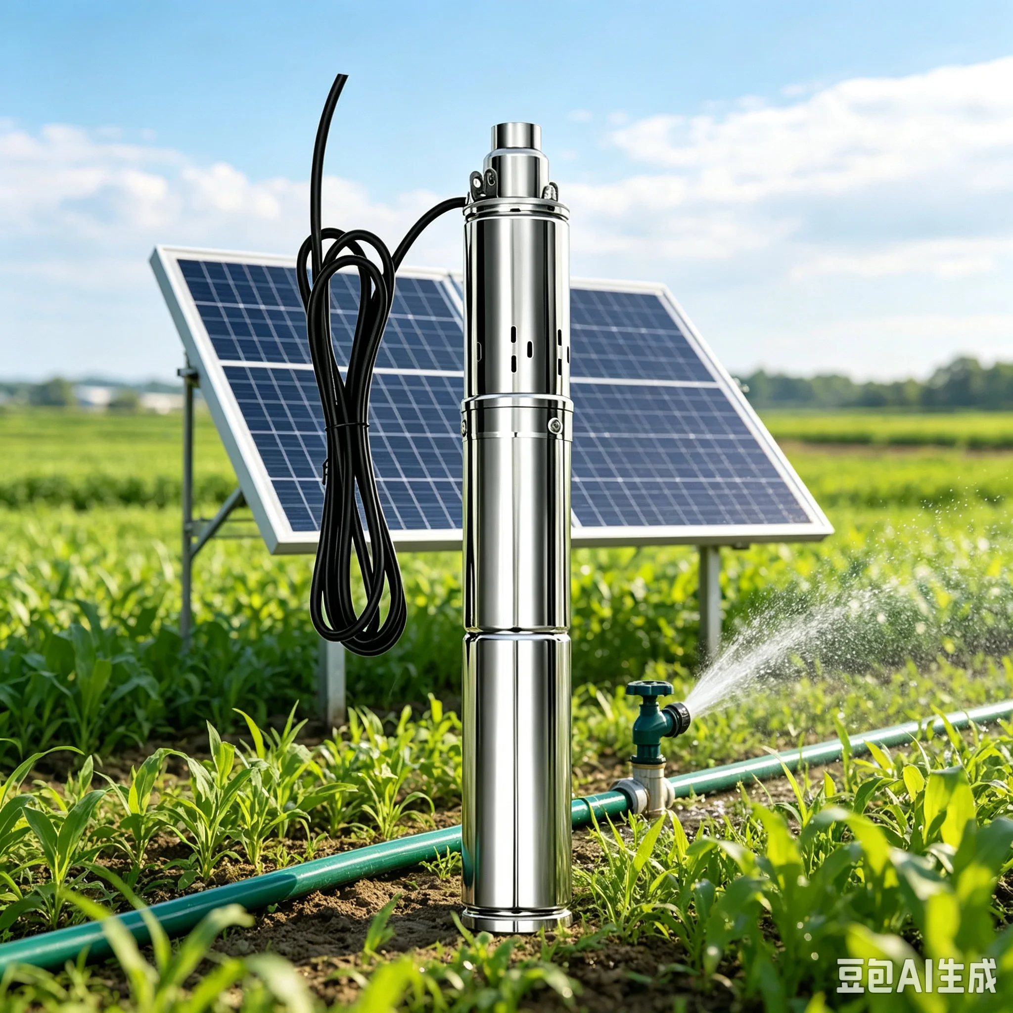 900W 750W 370W 150W 12V-72V Deep Well Pump With Built-In Controller Solar Submersible Pump for Agriculture and Well
