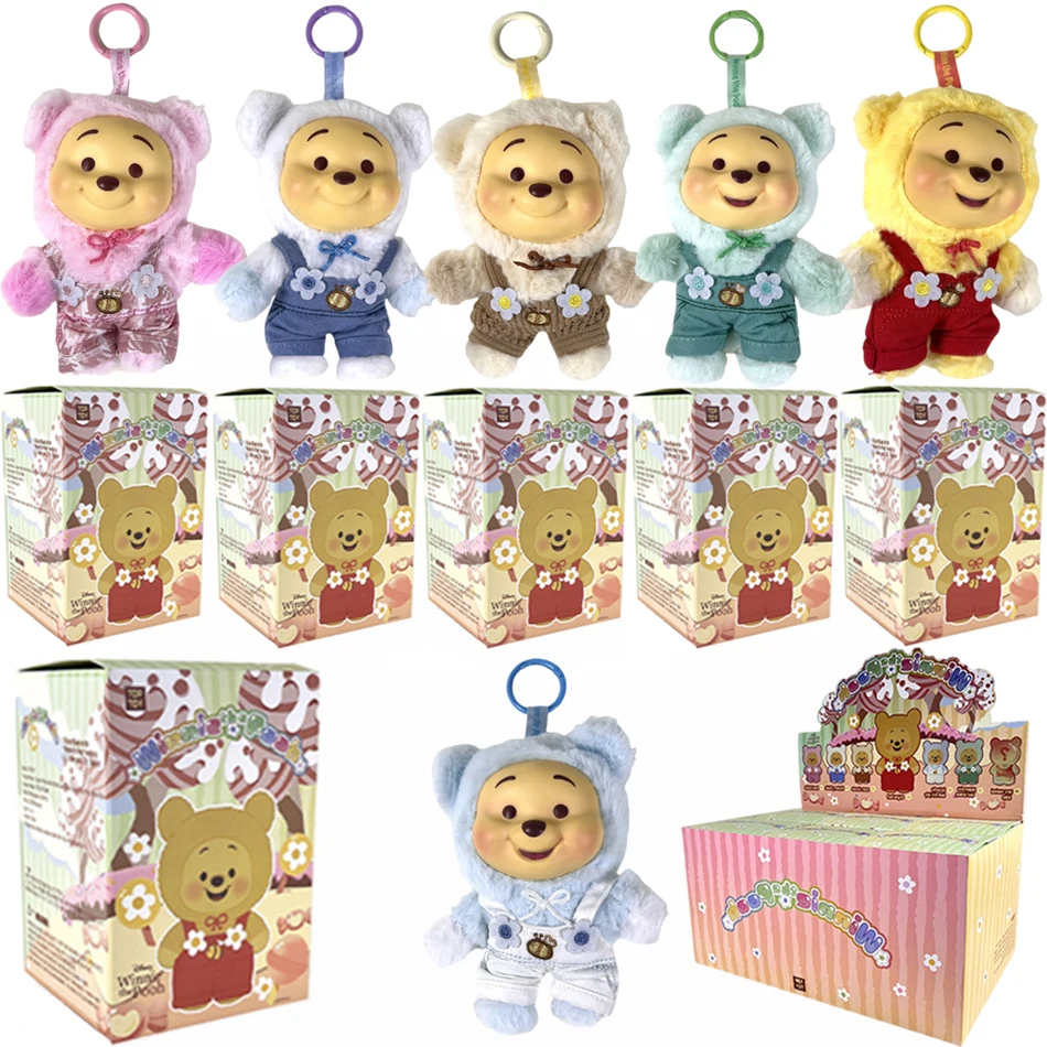 

ГОРЯЧИЙ Miniso Winnie The Pooh Candy Series слепая коробка милый виниловый кулон с лицом Pupu медведь кукла модная трендовая игрушка Рождественский подарок