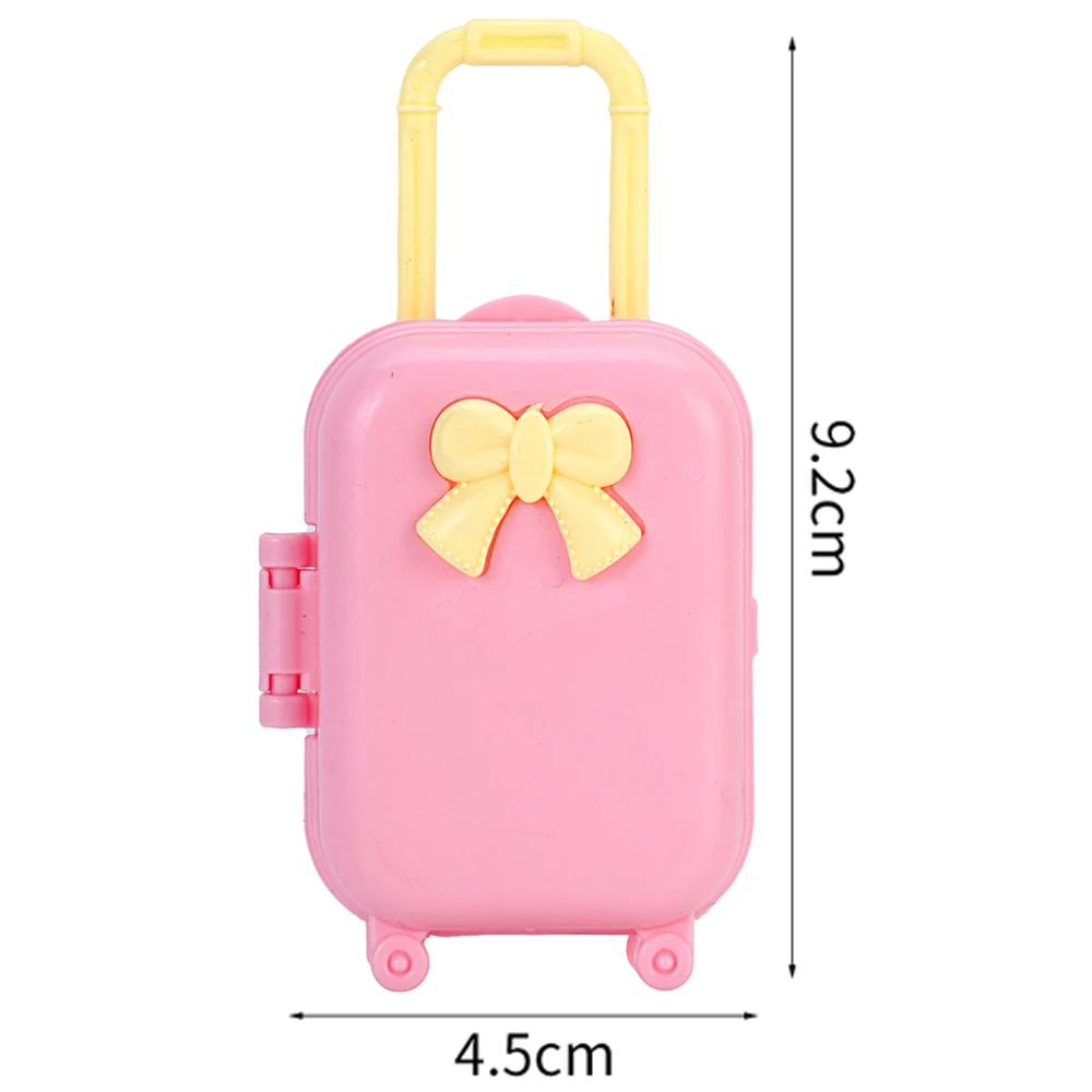 

NK Official 1 Pcs yellow bow cute trolley travel box fashionable dolls a gift for 11.5 Inch Doll toy 1/6 Dolls accessories