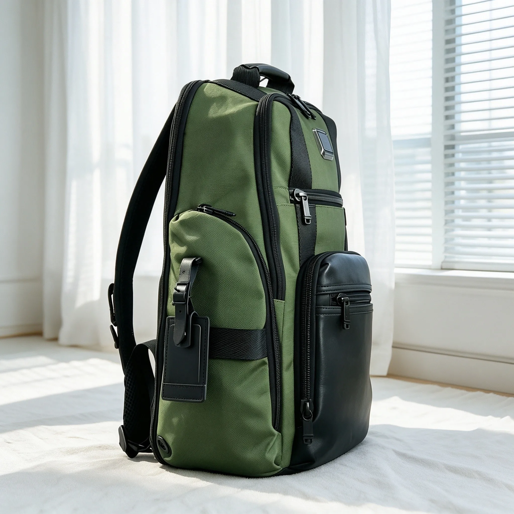 Men’s Business Casual Backpack, Ballistic Nylon Large-Capacity Daypack for School, Travel & Office
