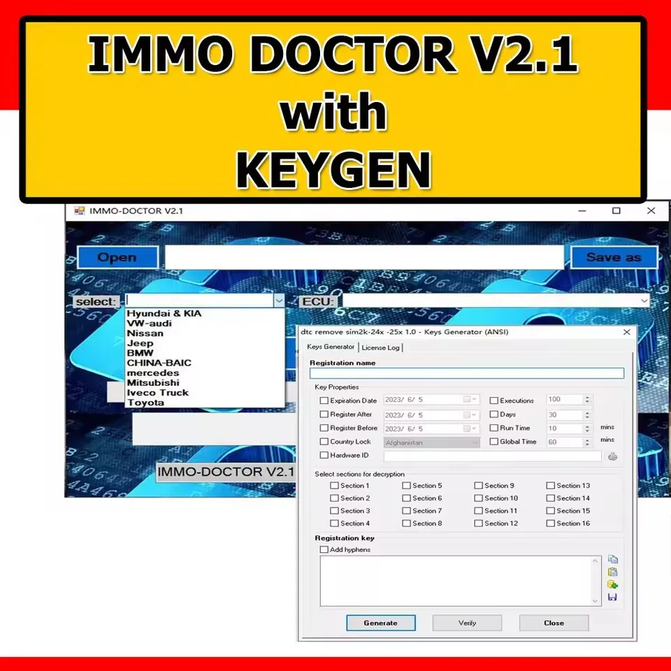 Immo Doctor Multi Brand V2.1 ECU Diagnostic Tool for Workshop Factory Repair Car Vehicle Tool