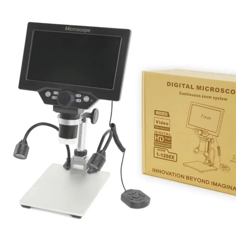 7 Inch HD Screen B1200 Digital Microscope,1200X Electronic Industrial Magnifier For Mobile Phone Repair Work