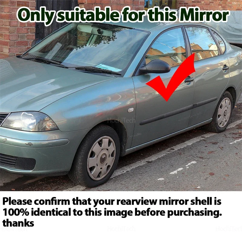 لمقعد قرطبة MK2 6L 2002-2008 استبدال نمط ألياف الكربون غطاء مرآة عالية الجودة سيارة مشرق الأسود الجانب مرآة قبعات