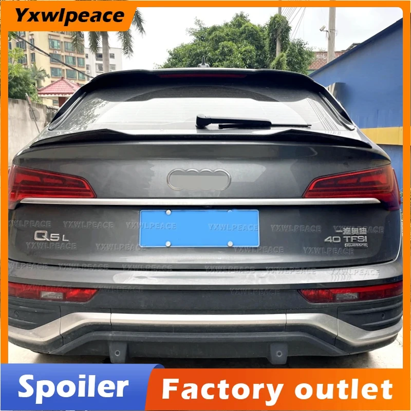 

For Audi Q5 Sportback 2021 2022 2023 Car Accessories High Quality ABS Plastic Rear Middle Wing Lip Boot Spoiler