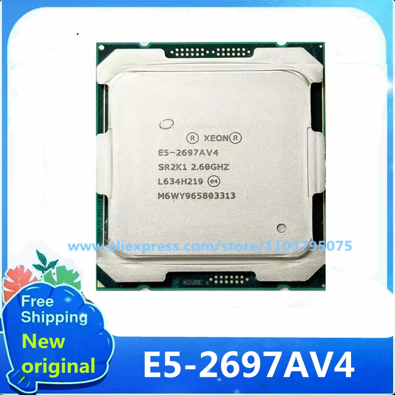 1PCS/LOT 100% New Xeon E5 2697A V4 E5-2697AV4 processor 2.6GHz 40M 16-Core 32-Thread 145W 14nm LGA 2011-3 CPU