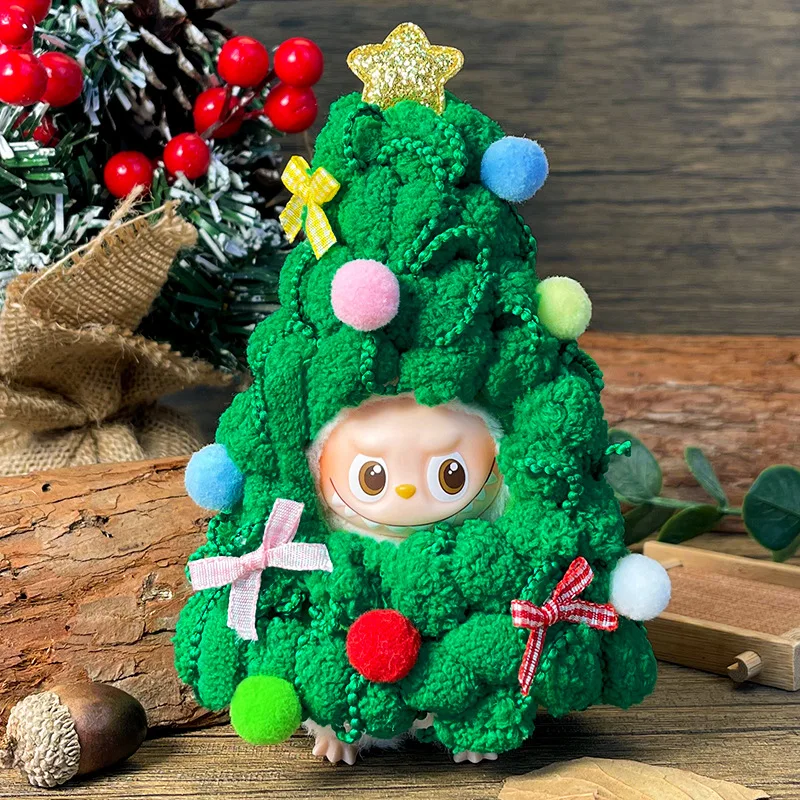 

Christmas Tree Combo Set Clothes for Labubu 4.0 Cool Winged Dinosaur Cute Duck Clothes for 10cm Ladbubu V4 Dolls Accessories