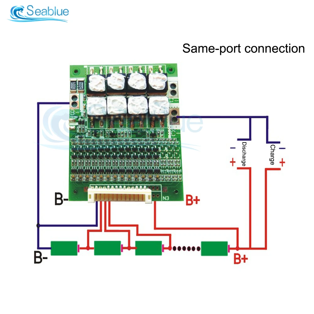 BMS 13S 48V 50A With Balance Li-Ion Battery Pack Protection Board Lithium Battery Balance Meter Into Circuit Board