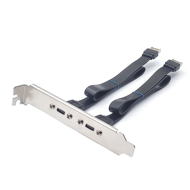 Usb 3.1 Voorpaneel Header Type E Mannelijke Naar Type C Vrouwelijke Connectors Moederbord Uitbreiding Kabel Overdracht Bedrading Inclusief Schotten