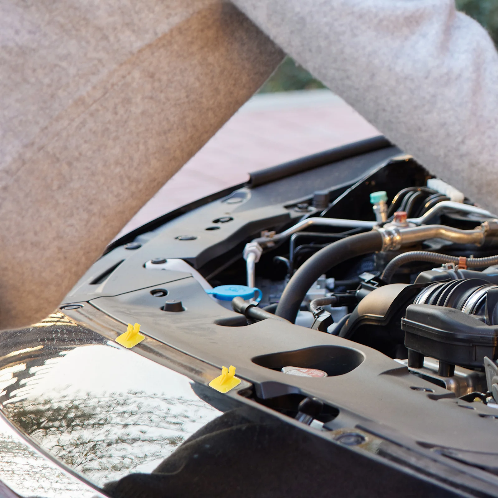 

10Pcs Car Engine Hood Clips Prop Rod Clamp Strong Plastic Hood Support Rod Clip Fit Prevent Wobble Easy Installation