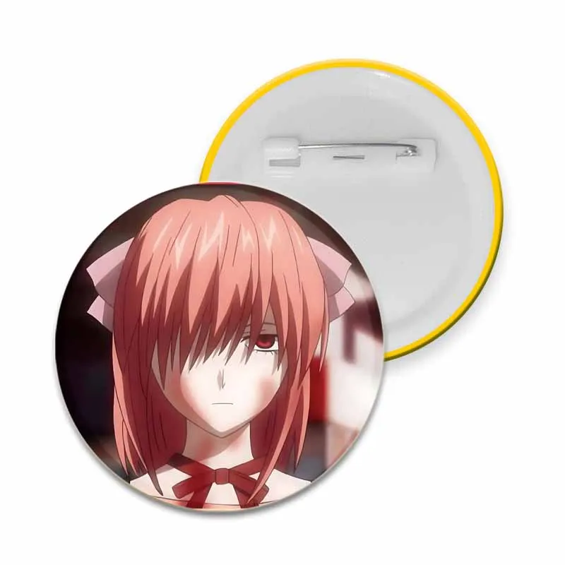 32/44/58mm Anime Elfen Lied Badge Round Soft Button Pins Creative Character Brooch for Backpack Clothes Decoration Fashion Gifts