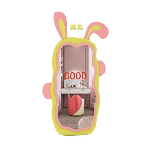 

Rabbit Full-Length Mirror Girls' Bedroom Dressing Mirror Home Rabbit Ear Cute