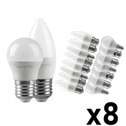 8PCS LED Golf Glühbirne G45 C37 Energie-effiziente E14 E27 3W 5W 6W 7W AC220V -240V AC110V Led-lampen Lampe für Home Dekoration