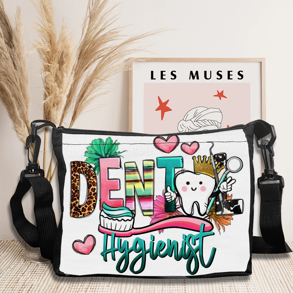 

Dental Hygienist Popular Multi-Color Large Capacity Tote Bag Cute Print Simple Practical Durable Commuter Shoulder Bag 6.17
