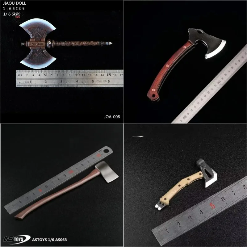 1/6 Bilancia Action Figures Retro Tomahawk Ascia Da Battaglia Armi Modello per 12 pollici Soldato Accessori Corpo Bambola Giocattolo