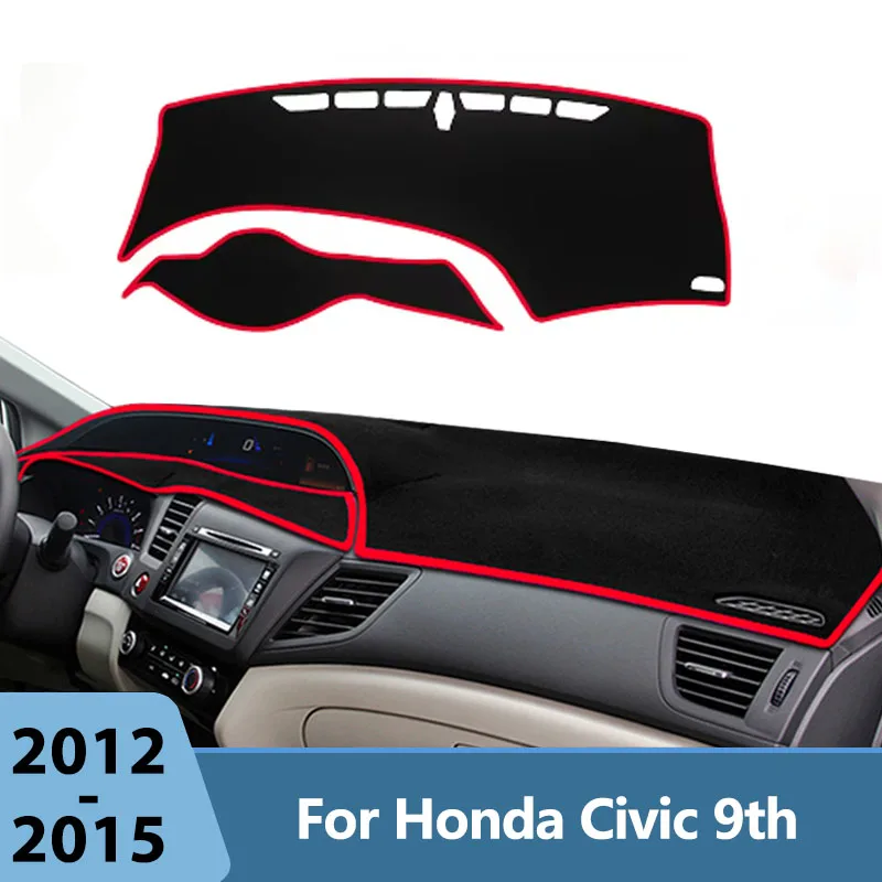 

For Honda Civic 9th 2012 2013 2014 2015 Car Dashboard Cover Sunshade Anti-UV Carpets Avoid Light Pads Interior Accessories