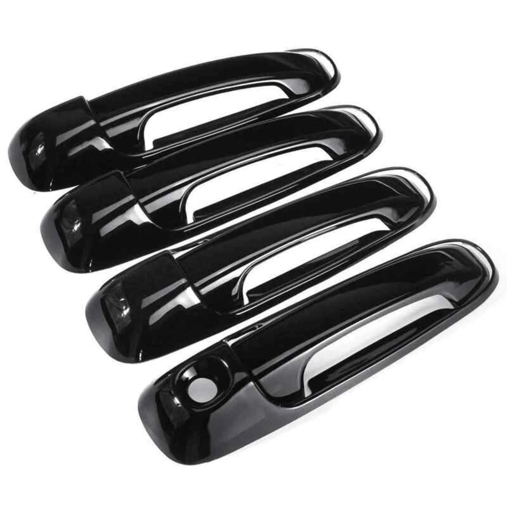 8Pcs Car Exterior Door Handles 4 Door Handle Covers for Dodge Ram 1500 2500 3500 4500 5500 2002-2008 Black