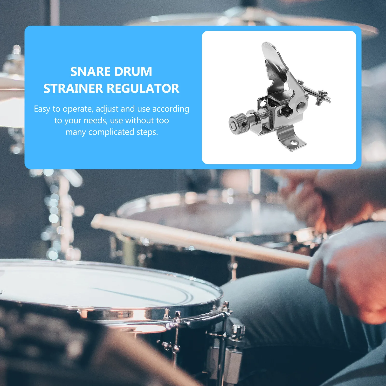1Set Snare Drum Strainer Metal Regulator Smooth Surface Sturdy Drum Wire Adjuster Replacement for Percussion Instrument