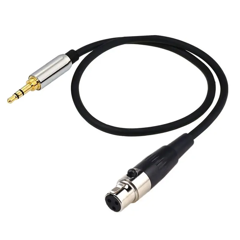 3.5mm Stereo Audio Mini XLR Female 1/8 "TRS To 3-Pin Mini XLR Female Headphone Audio Cable