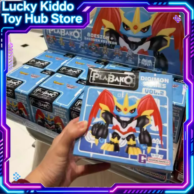 

Original Bandai Digimon Greymon Plabako Vol.2 Assemble Battle Blind Box Figure Collectible Anime Model Toy For Anime Fans Gifts