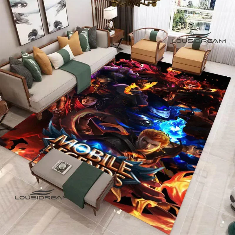 Mobile Legends bang bang Cartoon Print carpet Non -slip carpet carpets for living room area rug Door pad anime rug birthday gift