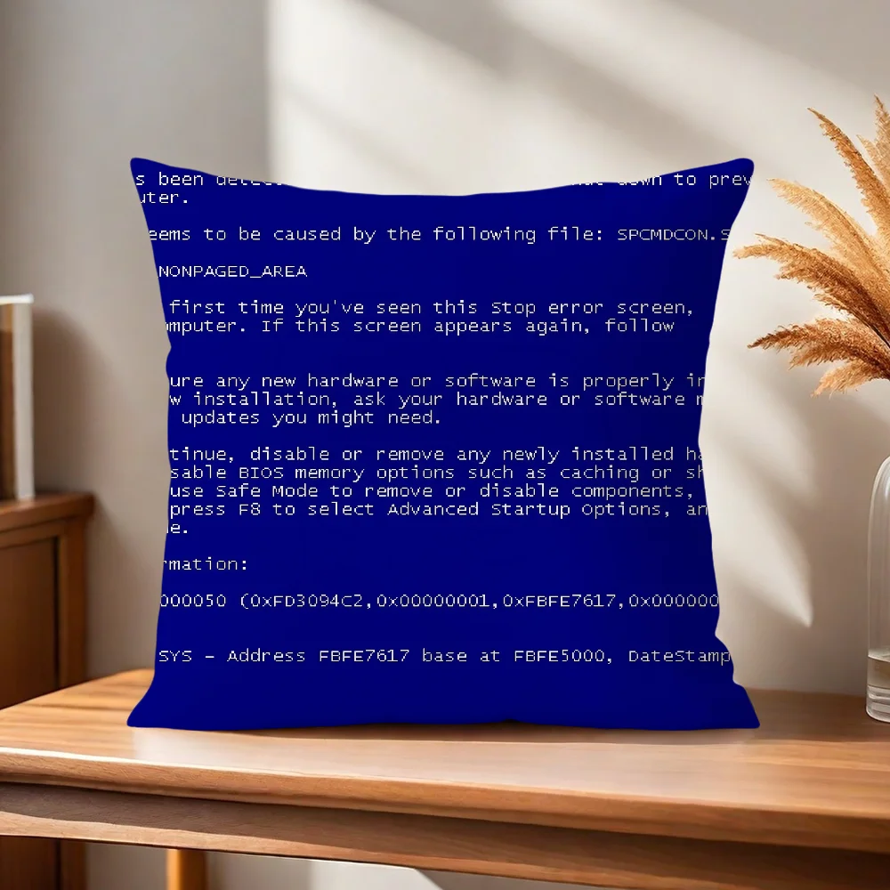 Windows XP Blue Screen Of Death BSOD Kissenbezug Kissenhülle für Zuhause, Sofa, Wohnzimmer, Büro, Café, Auto – Detail 4