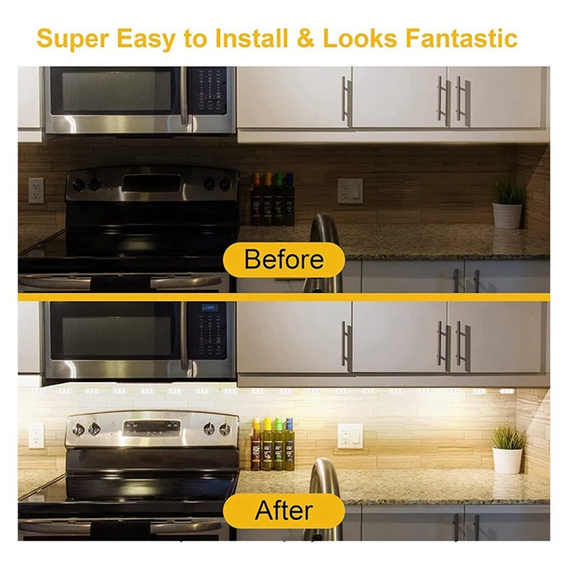 셀프 접착 LED 캐비닛 조명, 옷장 조명, 터치에 민감한 분위기 조명, 거울용 LED 화장대 조명
