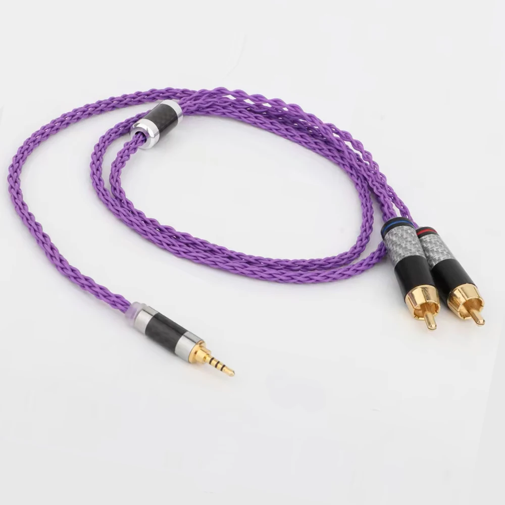 HiFi Cable With 2.5mm Trrs Male to 2RCA Compatible for Hifiman ANANDA ah-d7200 d5200 Headphones