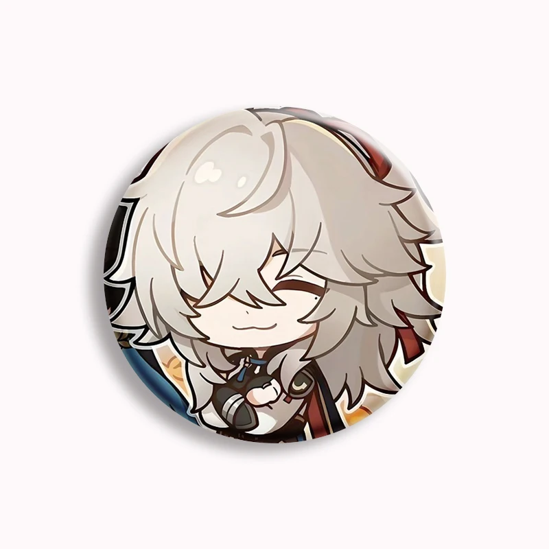 Juego Honkai Star Rail personaje Jingyuan botón Pin creativo dibujos animados Fanart insignia broche bolsa decoración Gamer amigos Fans regalo 58mm