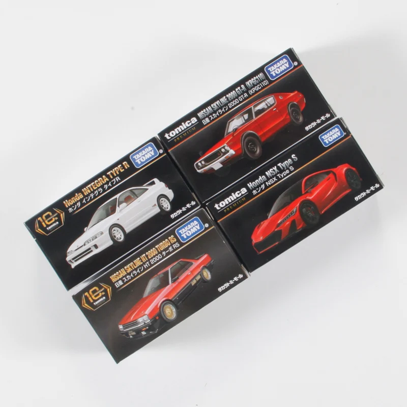 TOMY Tomica 1:64 10th Anniversary Special Edition Nissan SKYLINE 2000 Honda NSX Mitsubishi EVO Premium Diecast Vehicle Model - Image 2