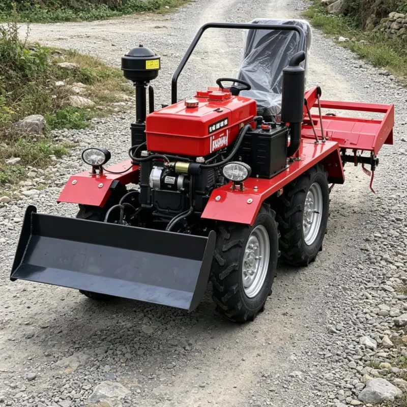 

Customized 4WD Tractor, Four‑Wheel High‑Power Rotary Tiller, Wheeled Plowing Machine, Upgraded Durable Cultivator