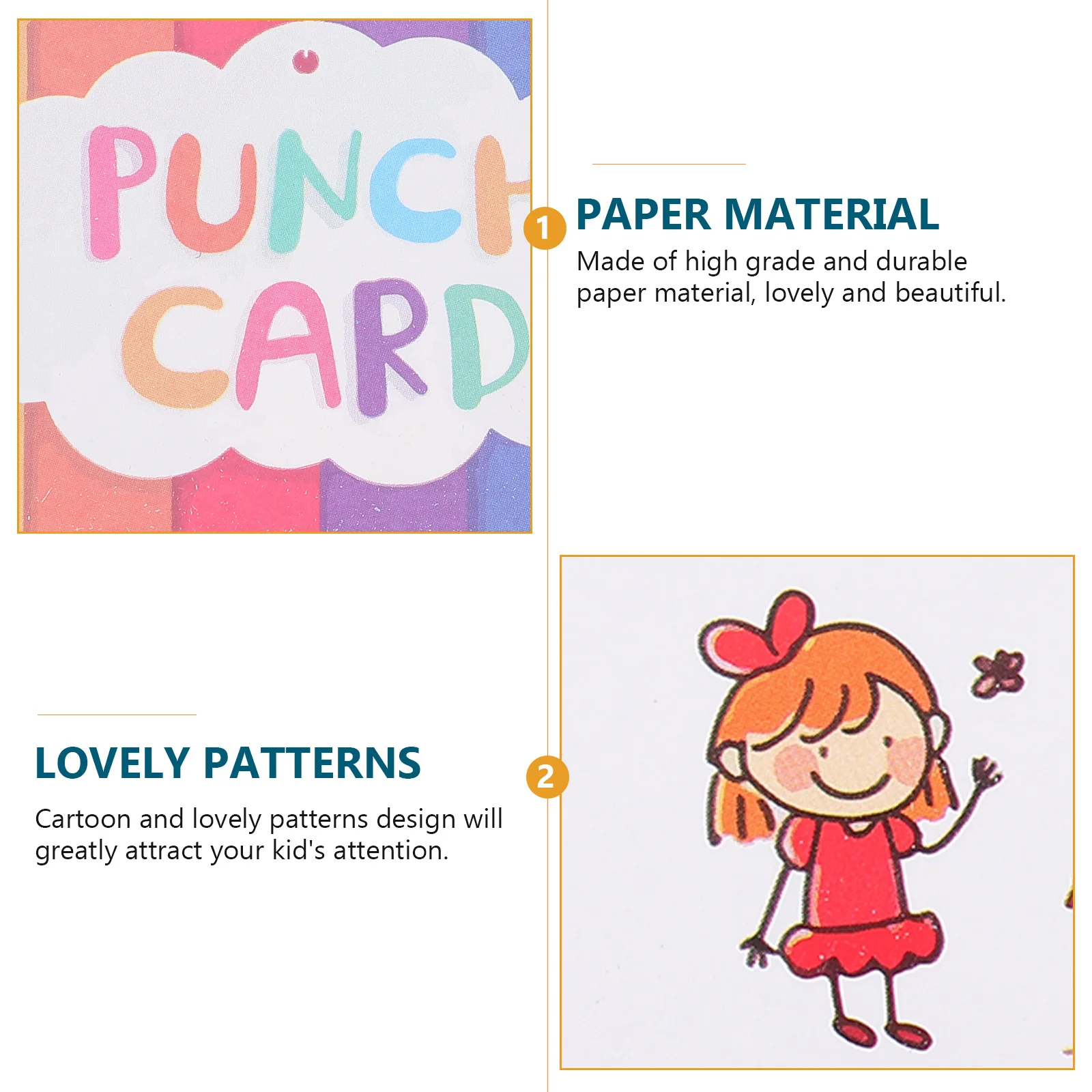 

150Pcs Reward Cards High Grade Paper Material for Kids Learning Motivation Multipurpose Punch Cards Classroom