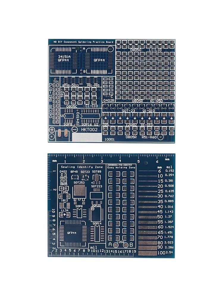 SMD/SMT Components Soldering Practice Board Electronic Project Kits DIY Soldering Kit Skill Training Board Led Transistor SMD