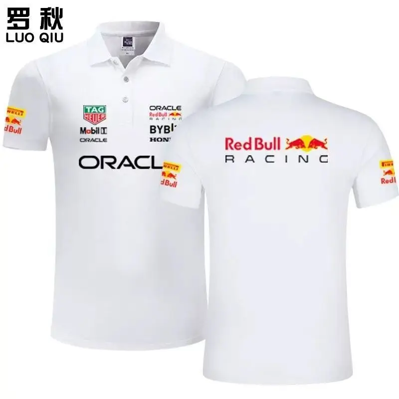 Camiseta de manga corta de carreras personalizada de verano Red Bull Racing, polo