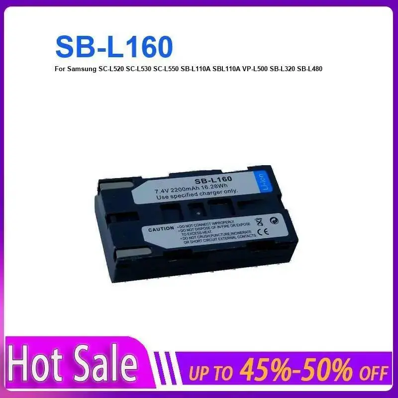 Camera Battery SB-L160 2200Mah For Samsung SC-L520 SC-L530 SC-L550 SB-L110A SBL110A VP-L500 SB-L320 SB-L480