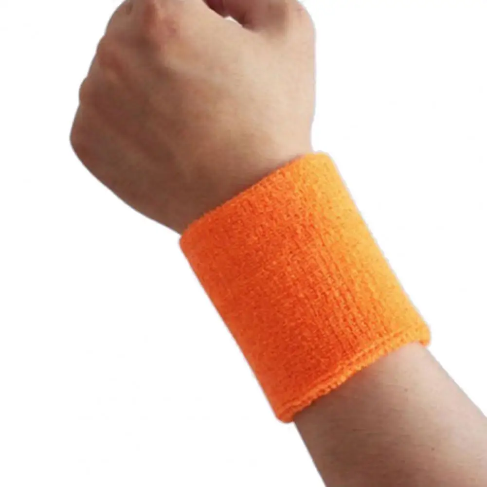 1Pc Wristband Light Weight Cotton Yarn Men Women Sports Tennis Badminton Sweatband Sweat Absorbing Wrist Support Wrist Strap