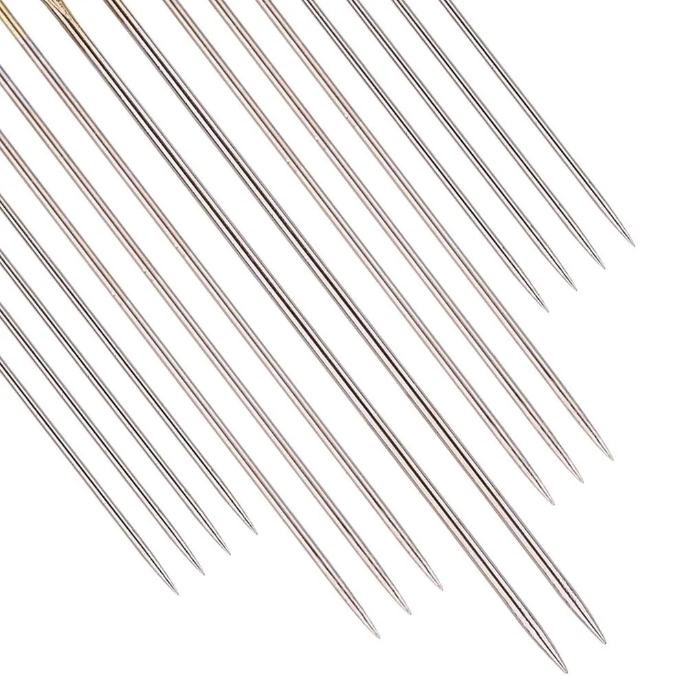 Reliable Steel Needles For Your Sewing Projects 16pcs Self Threading Hand Sewing Needle For Embroidery And Crafting