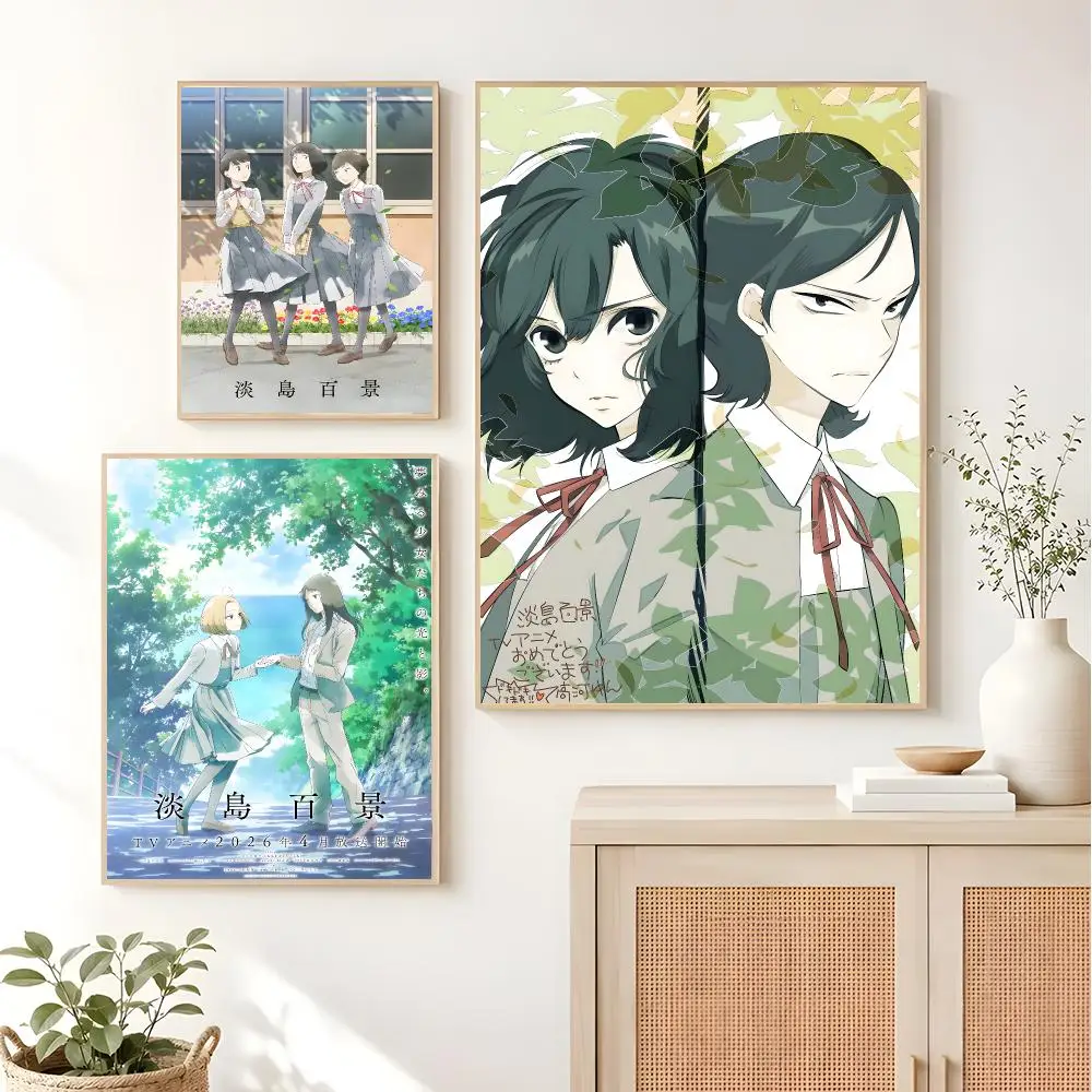 Aesthetic concept A Hundred Scenes of Awajima Poster Sleek Living Space Accents Current Style Home Wall Decor
