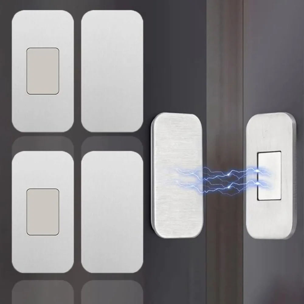 Ultra Thin Magnetic Cabinet Door Catch Stainless Steel Easy to Install Magnetic Closures No Drill Self-Adhesive