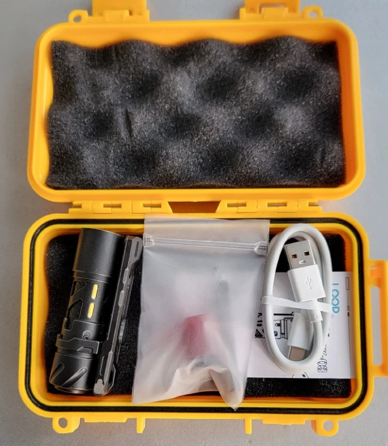 EDC SK03 Titanium Black Aging Set 14500 Lithium Battery Flashlight