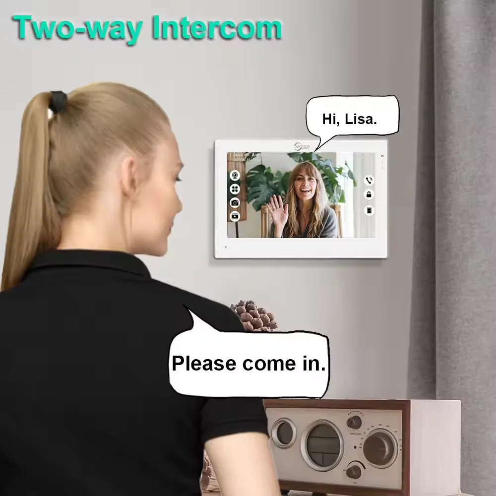 Brand-new Intelligent 1080P Tuya Doorbell Home Video Intercom System with 7-inch Surveillance Video Phone Security Protection