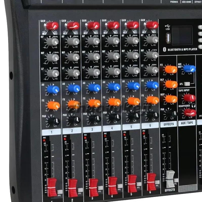 Console de mixage audio avec fonction Bluetooth, série 6 canaux, mini DJ USB