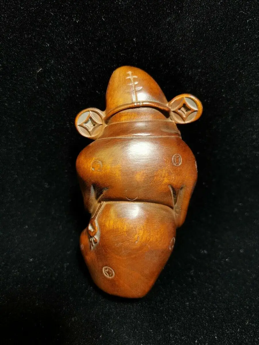 Chinese Boxwood Wooden Statue Statuette modern home decor sculpture thinking man