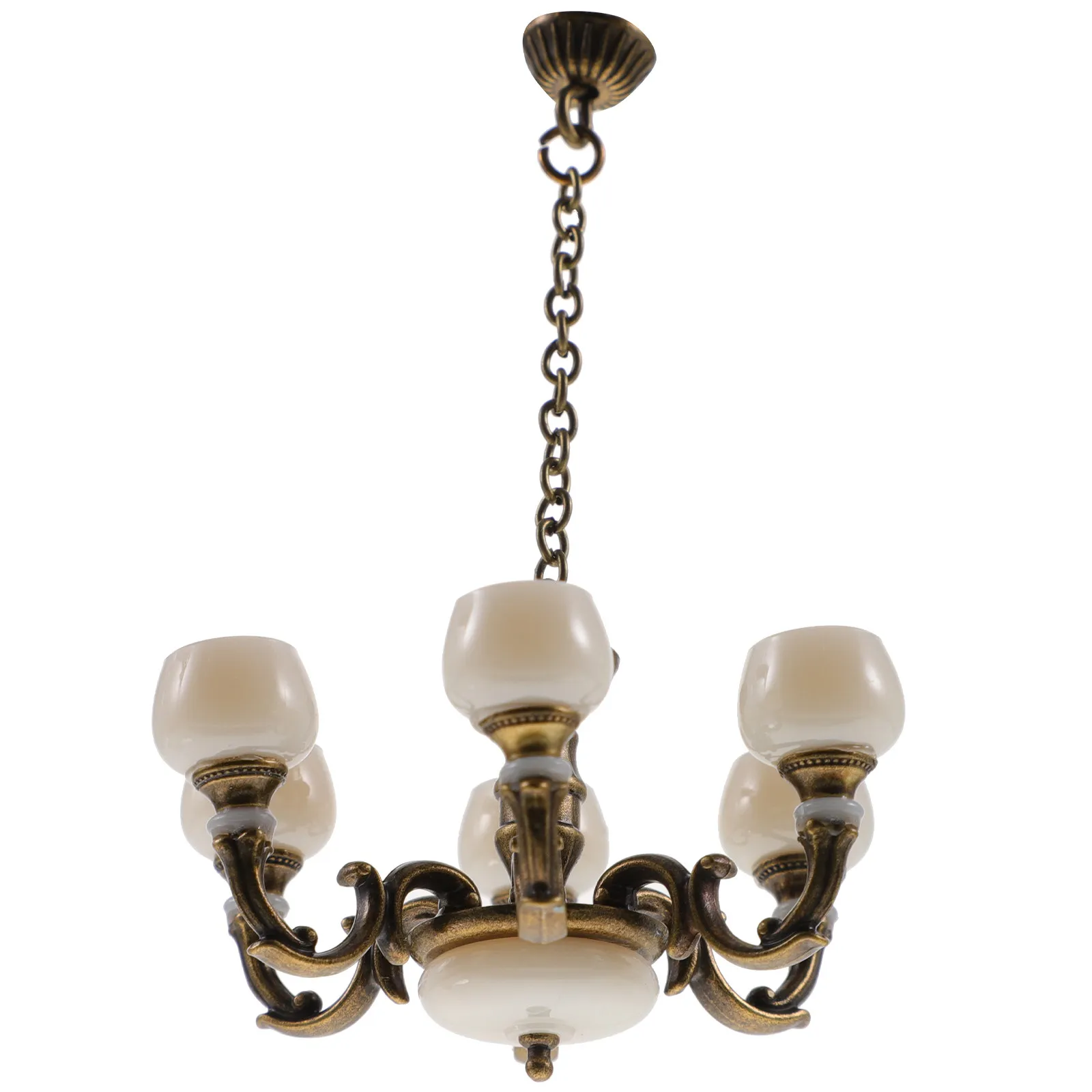 

Миниатюрная потолочная лампа 1:12, винтажный подвесной светильник для миниатюрного дома, микроландшафта, украшения мини-мебели